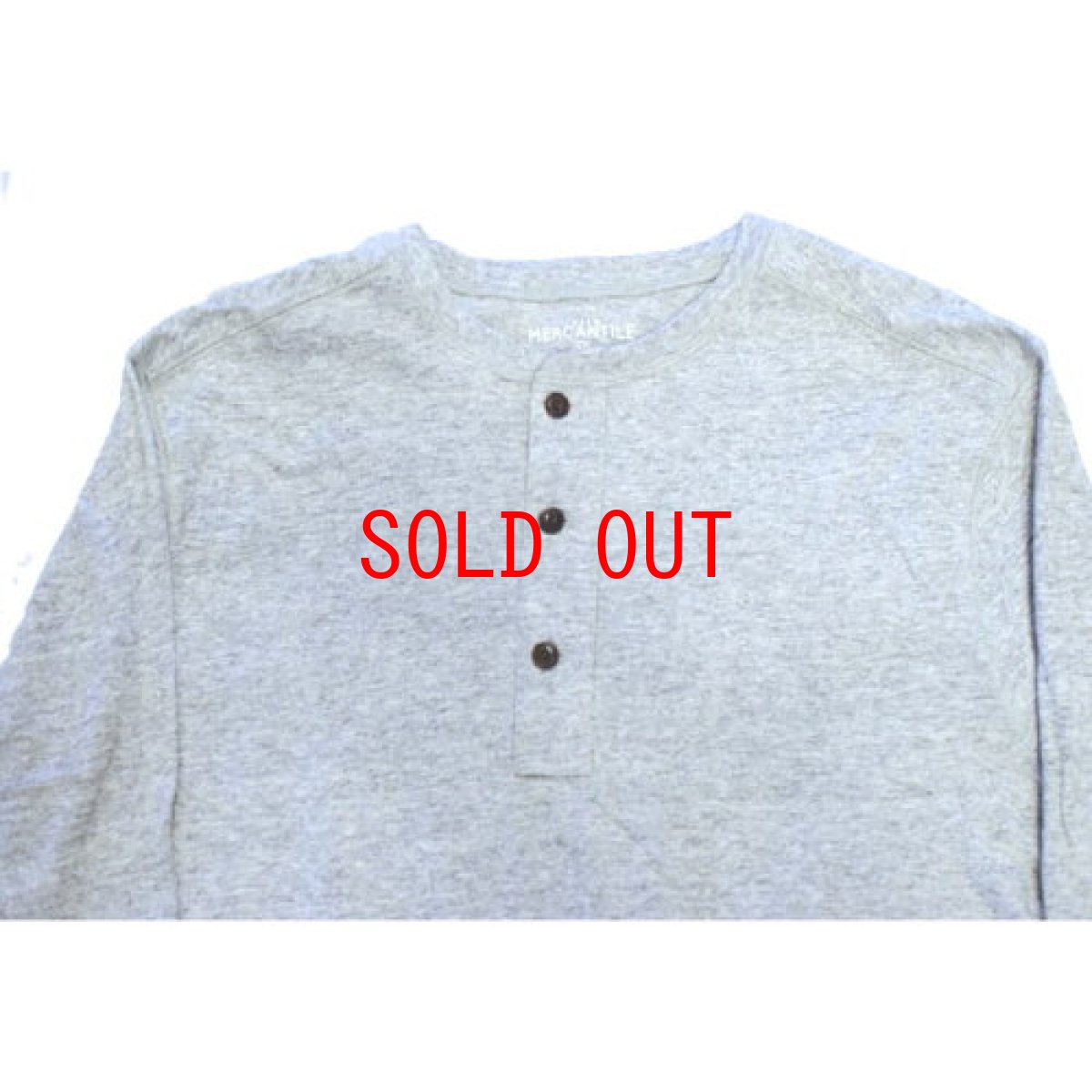 画像4: Henly Neck L/S Tee Ash Grey ヘンリーネック アッシュ グレー 長袖 Tシャツ リカーストア (4)
