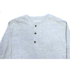 画像4: Henly Neck L/S Tee Ash Grey ヘンリーネック アッシュ グレー 長袖 Tシャツ リカーストア (4)