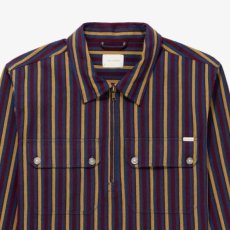 画像4: Striped Half Zip L/S Work Shirt ストライプ ハーフジップ ワーク 長袖 シャツ  (4)