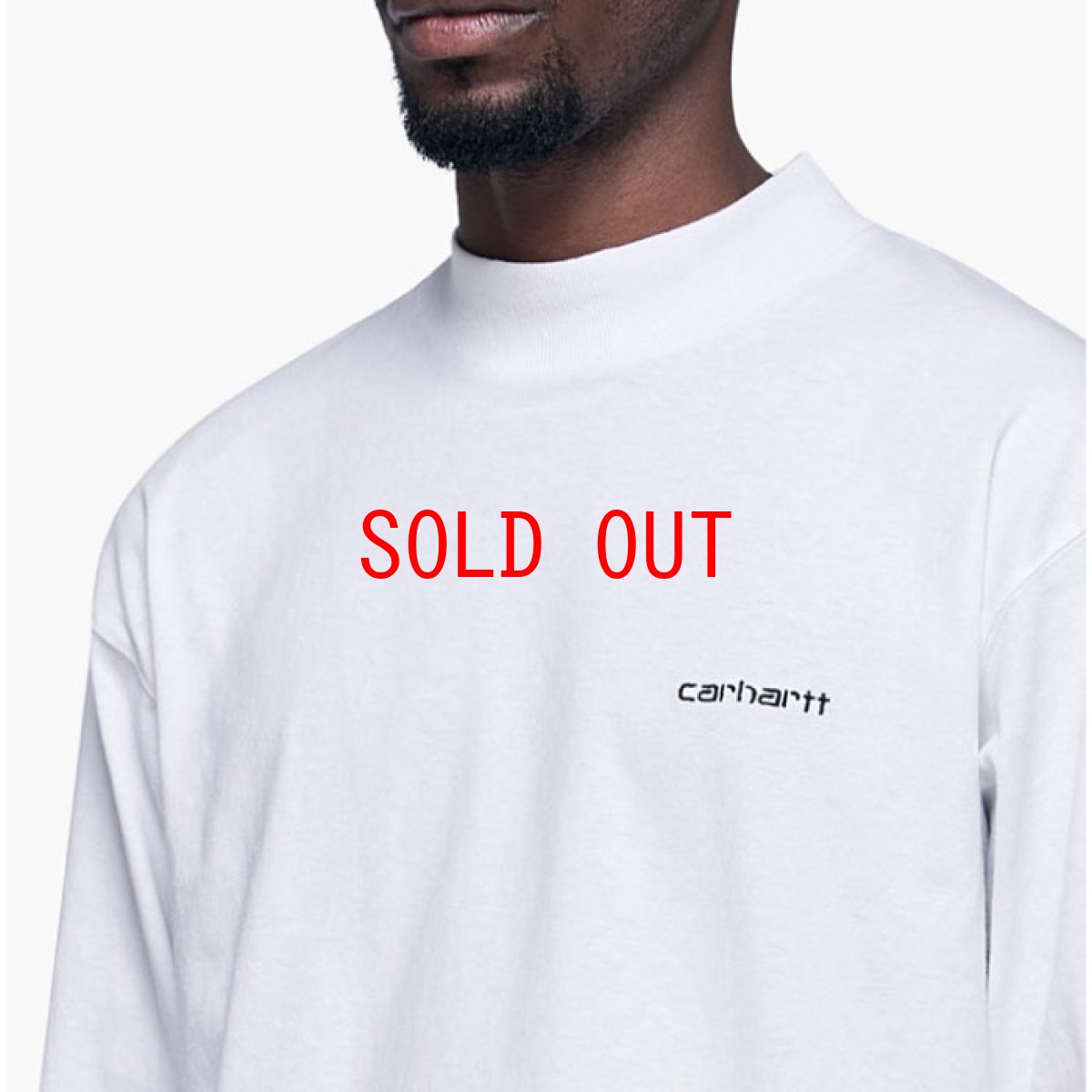 画像9: Mockneck embroidery L/S Script Logo Tee 刺繍 長袖 Tシャツ モック ネック  (9)