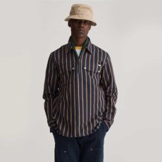 画像7: Striped Half Zip L/S Work Shirt ストライプ ハーフジップ ワーク 長袖 シャツ  (7)