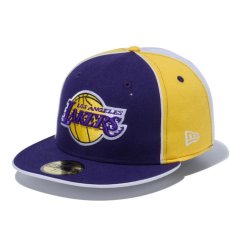 画像1: 59Fifty NBA Los Angeles Lakers Piping Cap ロサンゼルス レイカース キャップ 帽子  (1)