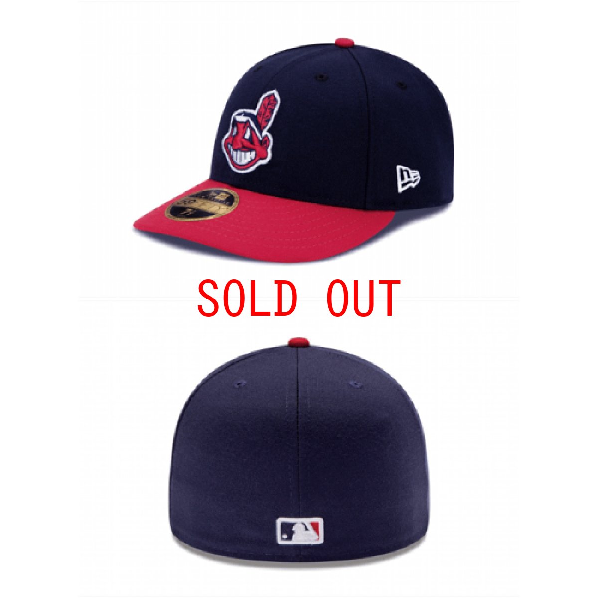 画像1: LP 59Fifty Cleveland Indians Navy Red クリーブランド インディアンス キャップ 帽子 ゲーム オンフィールド Classic クラシック MLB 公式 Official (1)