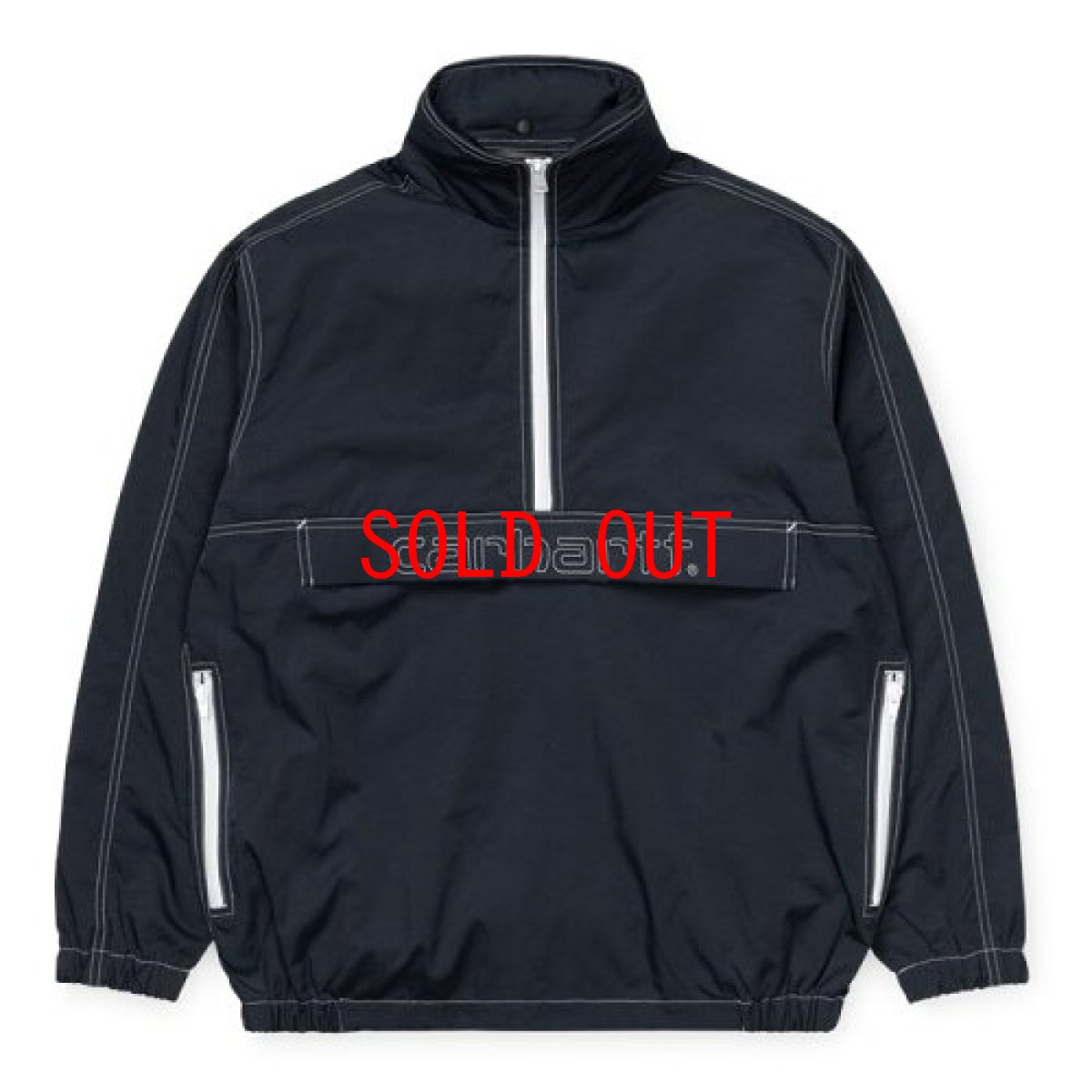 画像2: Kastor Pullover Nylon Jacket Black ナイロン プルオーバー ジャケット  (2)