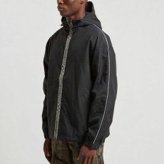 画像1: Senna Reflective Jacket Black ナイロン レーシング リフレクティブ パイピング ジャケット (1)