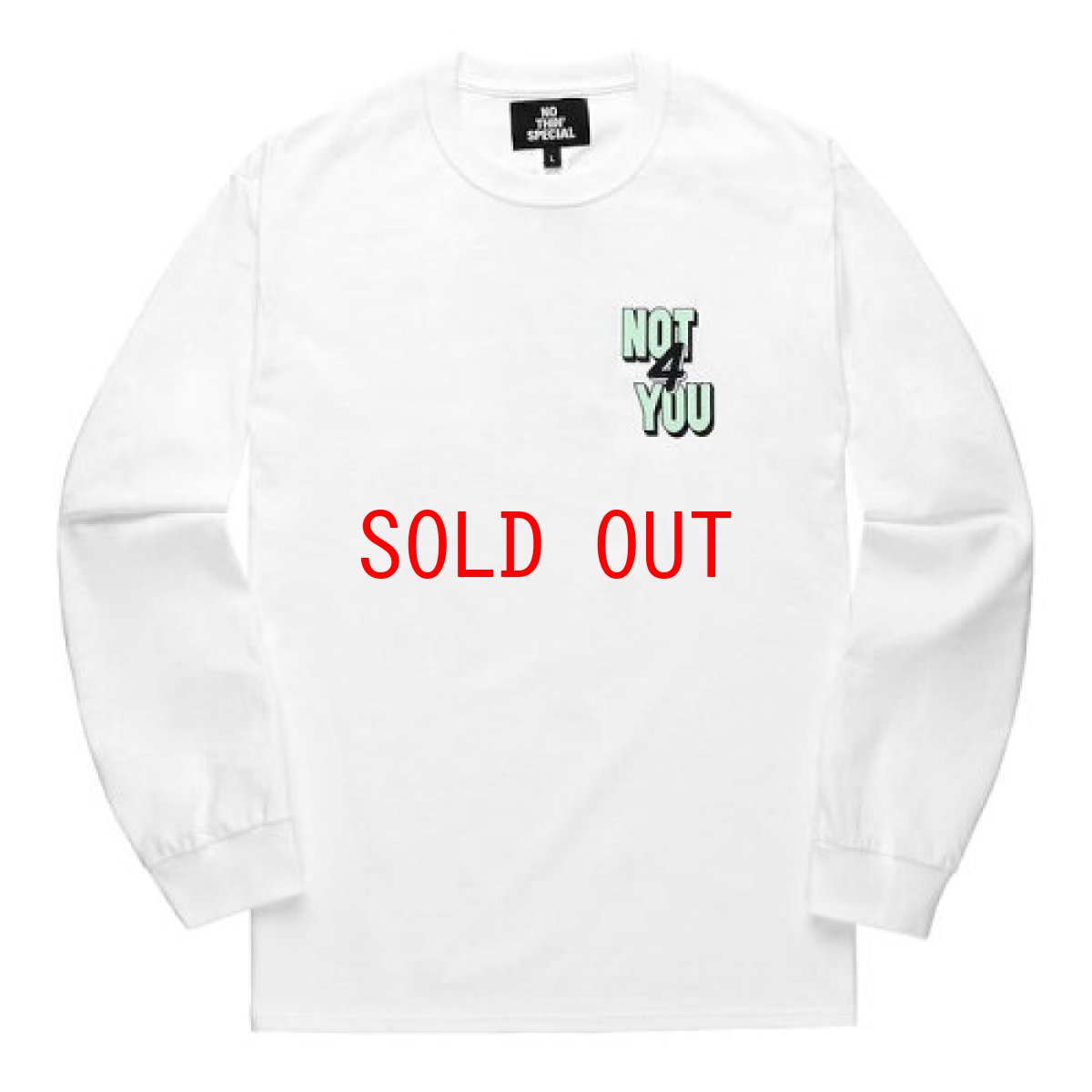 画像2: Not 4 You Logo L/S Tee White Nuts 4 Nuts 長袖 Tシャツ (2)