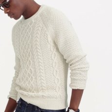 画像5: J.Crew (ジェイクルー) Crew Neck Cable Knit Sweater クルーネック ケーブル ニット セーター (5)