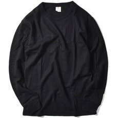 画像1: Thermal L/S Tee Black Solid サーマル 無地 Tシャツ (1)