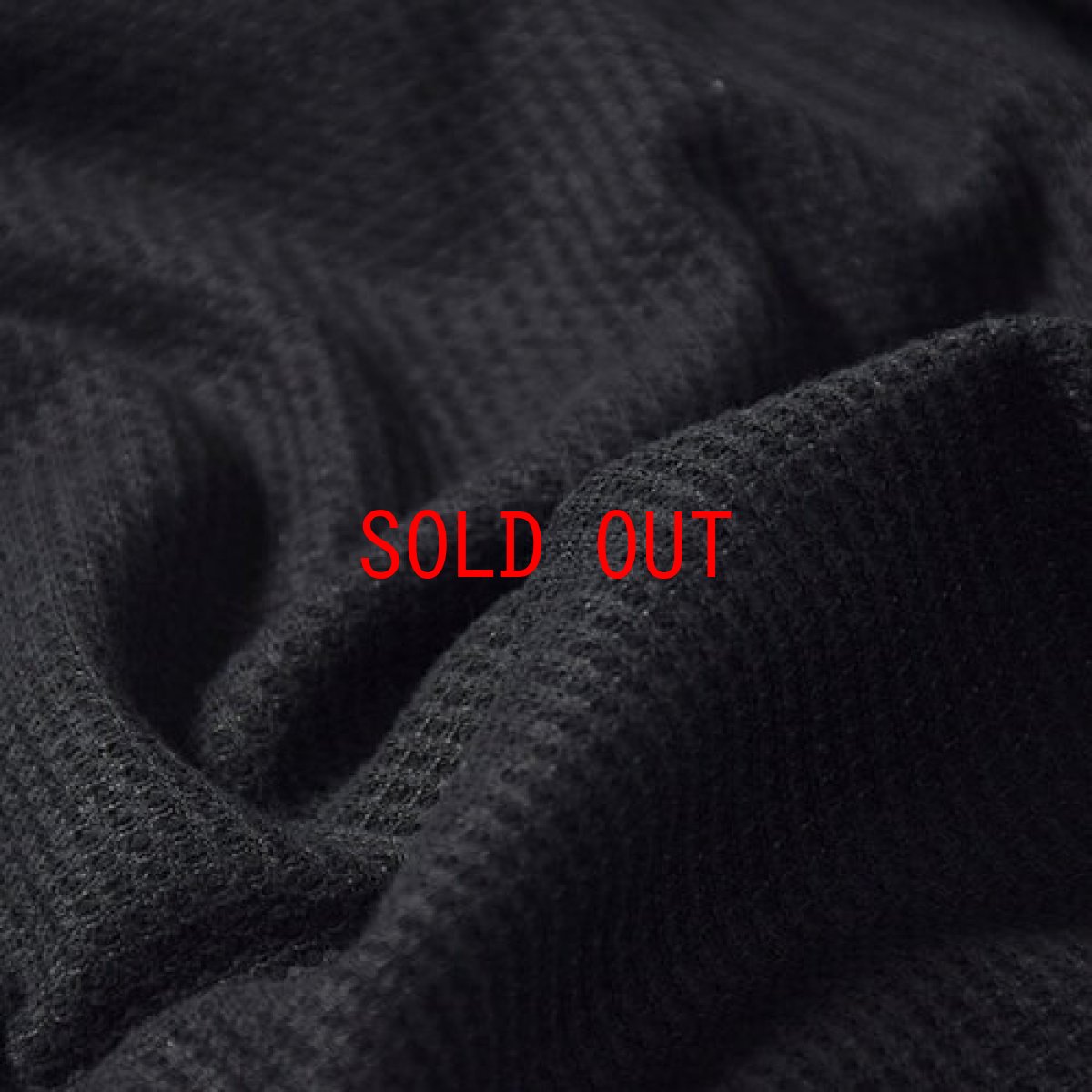 画像3: Thermal L/S Tee Black Solid サーマル 無地 Tシャツ (3)