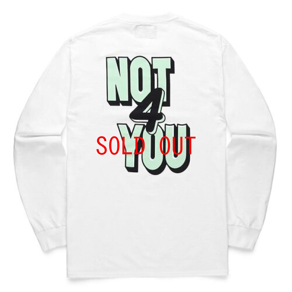 画像1: Not 4 You Logo L/S Tee White Nuts 4 Nuts 長袖 Tシャツ (1)