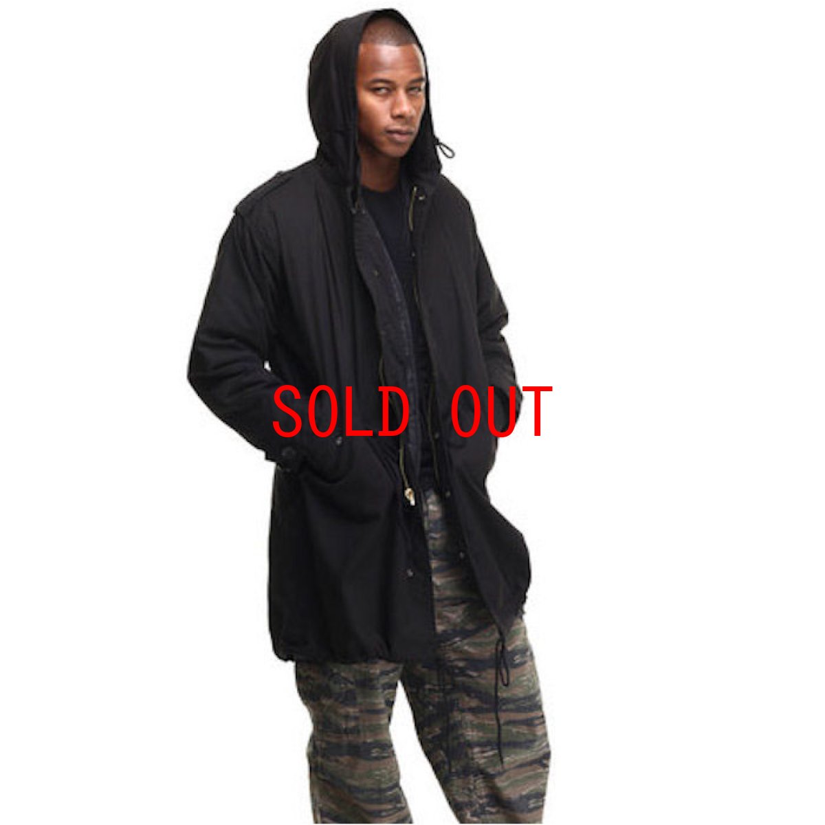 画像7: M-51 Fishtail Hood Jacket Parka Black モッズ コート フィッシュテール パーカー ジャケット (7)