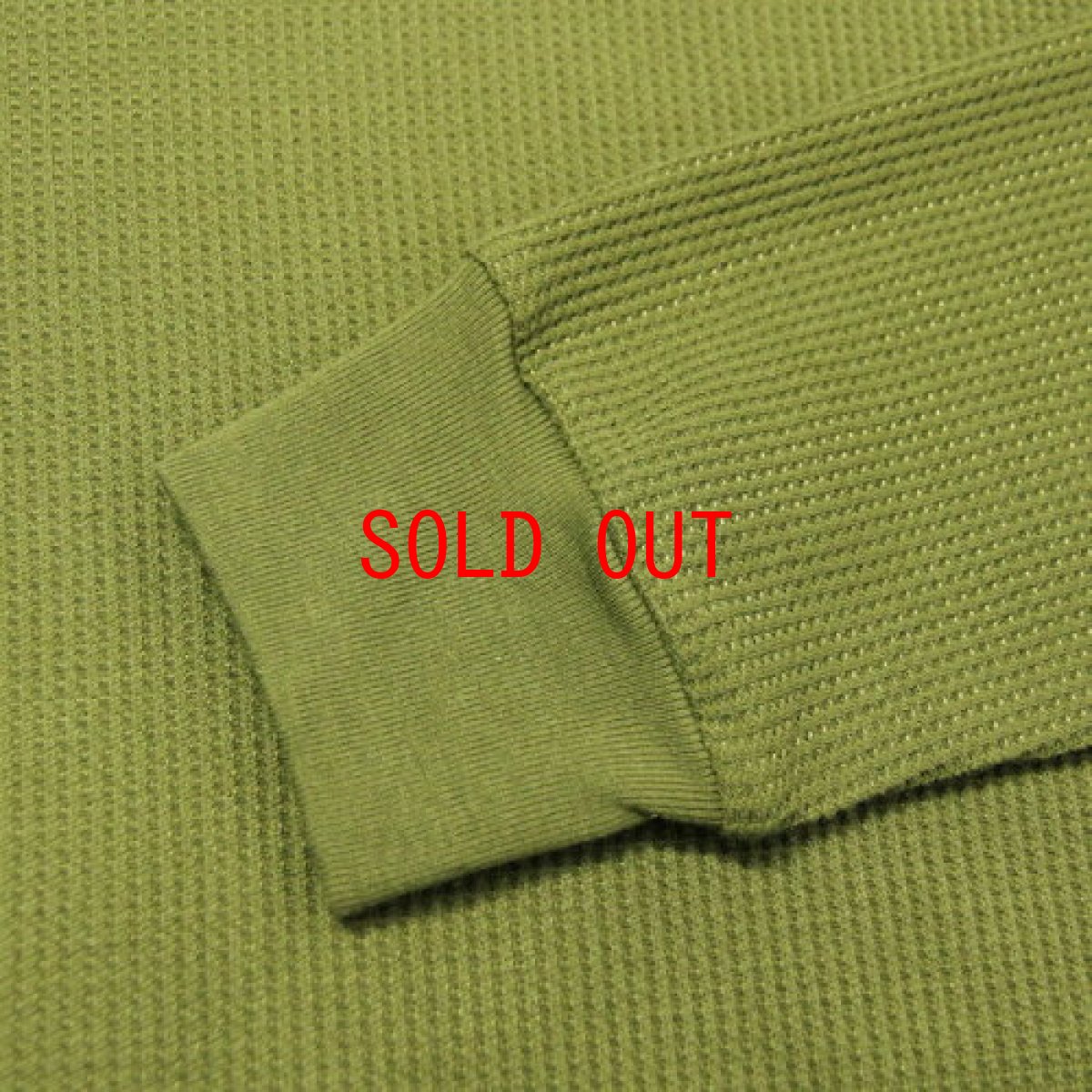 画像2: Thermal L/S Tee Olive Solid サーマル 無地 Tシャツ (2)