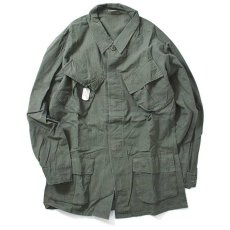 画像1: Vintage Vietnam Era 4Pocket Fatigue L/S Shirt Olive ビンテージ ベトナム シャツ ジャケット (1)