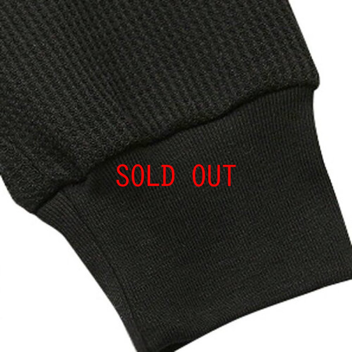 画像2: Thermal L/S Tee Black Solid サーマル 無地 Tシャツ (2)