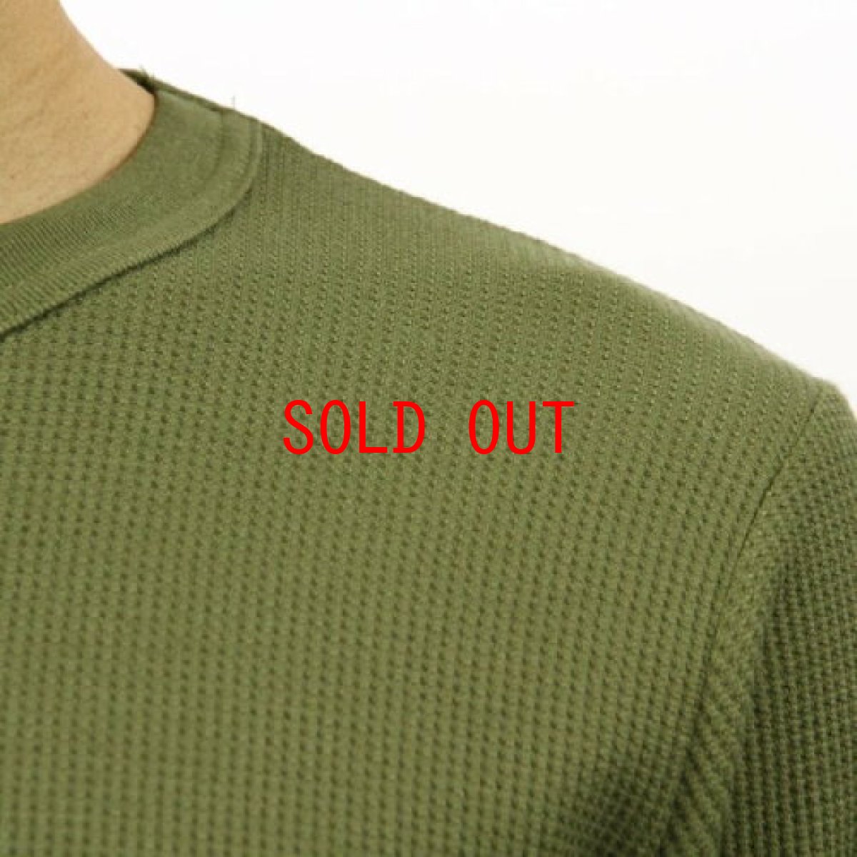 画像3: Thermal L/S Tee Olive Solid サーマル 無地 Tシャツ (3)