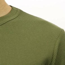 画像3: Thermal L/S Tee Olive Solid サーマル 無地 Tシャツ (3)