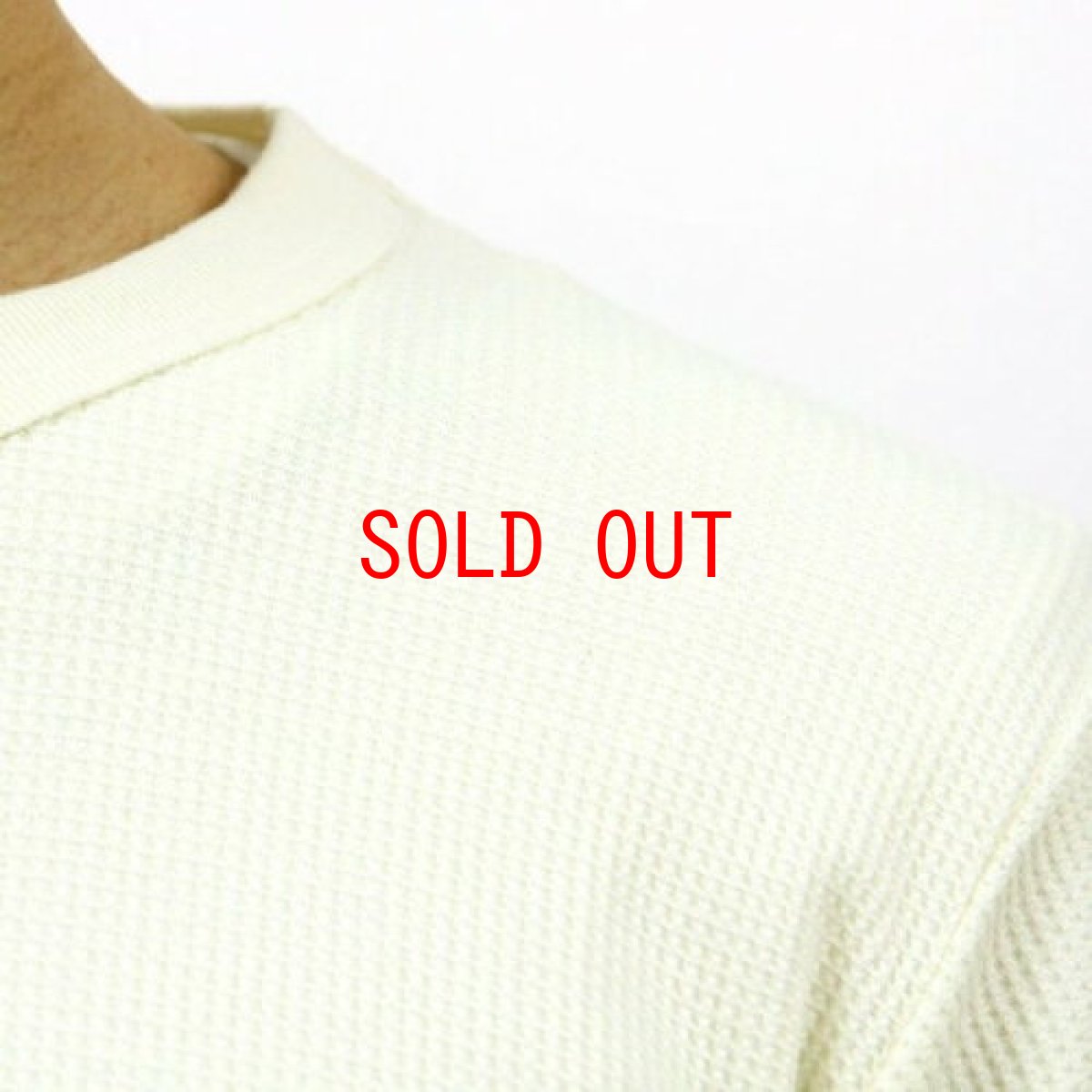 画像3: Thermal L/S Tee Natural White Solid サーマル 無地 Tシャツ (3)