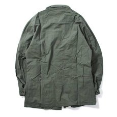 画像2: Vintage Vietnam Era 4Pocket Fatigue L/S Shirt Olive ビンテージ ベトナム シャツ ジャケット (2)