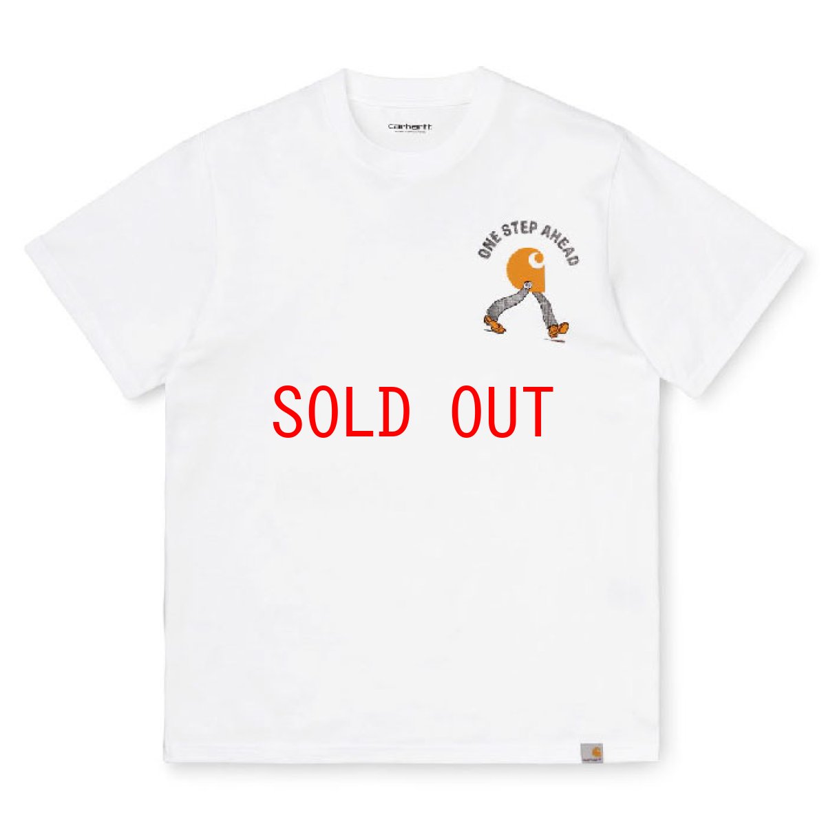 画像2: Ahead S/S Tee One Point レギュラーフィット White ホワイト 白 半袖 Tシャツ  (2)