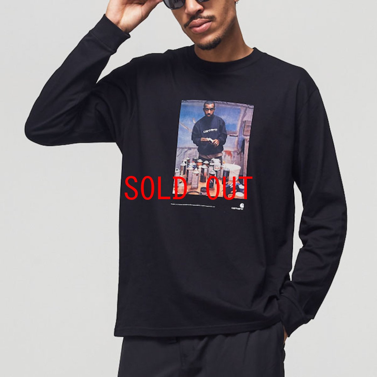 画像1: 1998 AD Jay One L/S Tee レギュラーフィット Black ブラック 黒 長袖 Tシャツ  (1)