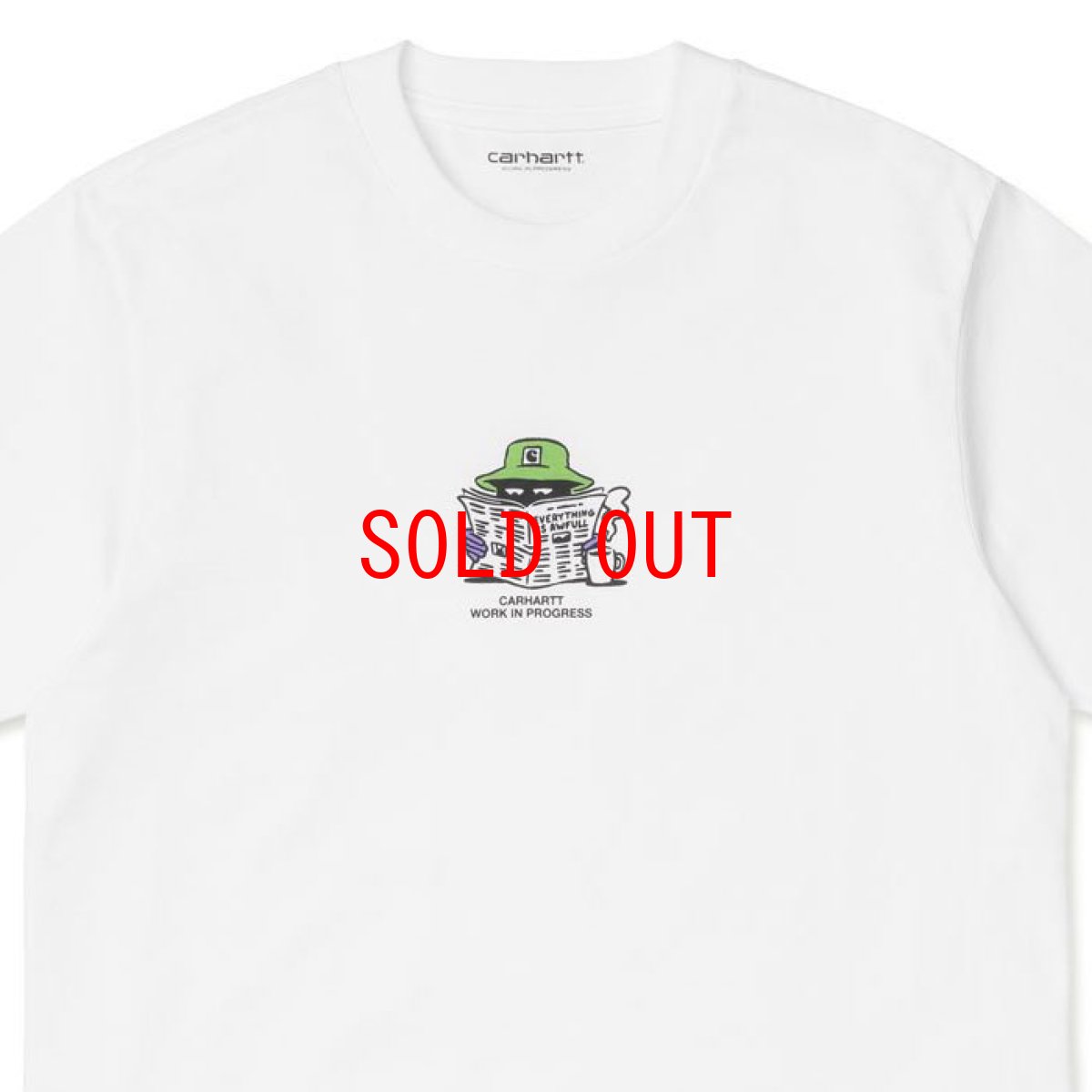 画像2: Everything Is Awful S/S Tee One Point レギュラーフィット White ホワイト 白 半袖 Tシャツ  (2)