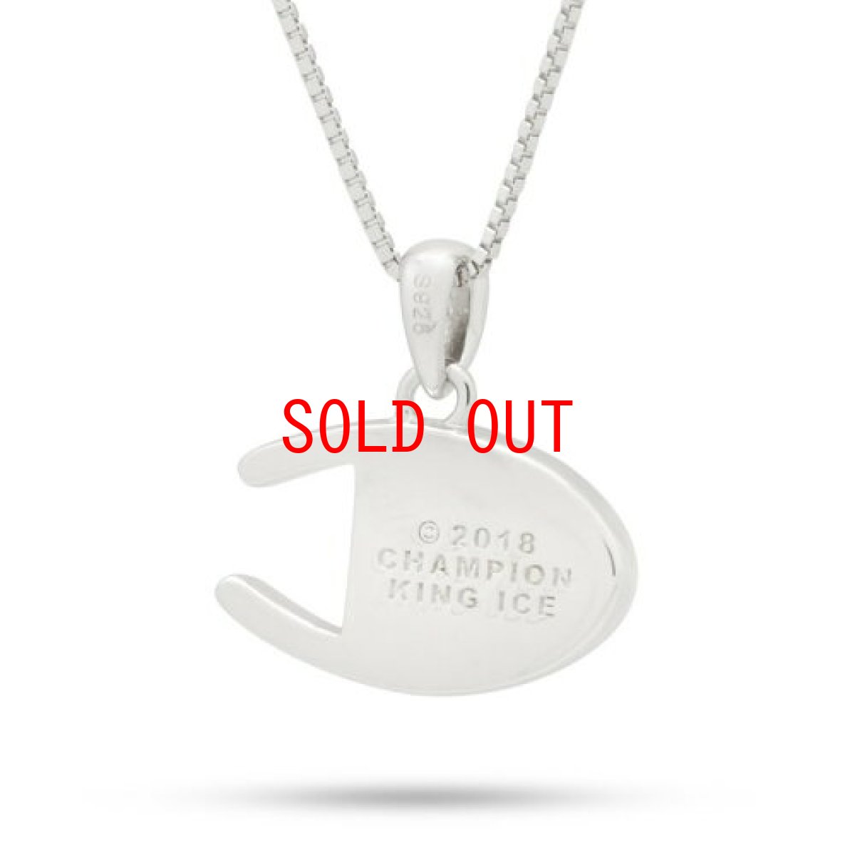 画像2: × Champion Heritage iced Silver925 Necklace Classic Logo Necklace 925 Silver White Gold Plating チャンピオン ネックレス シルバー 56cm (2)