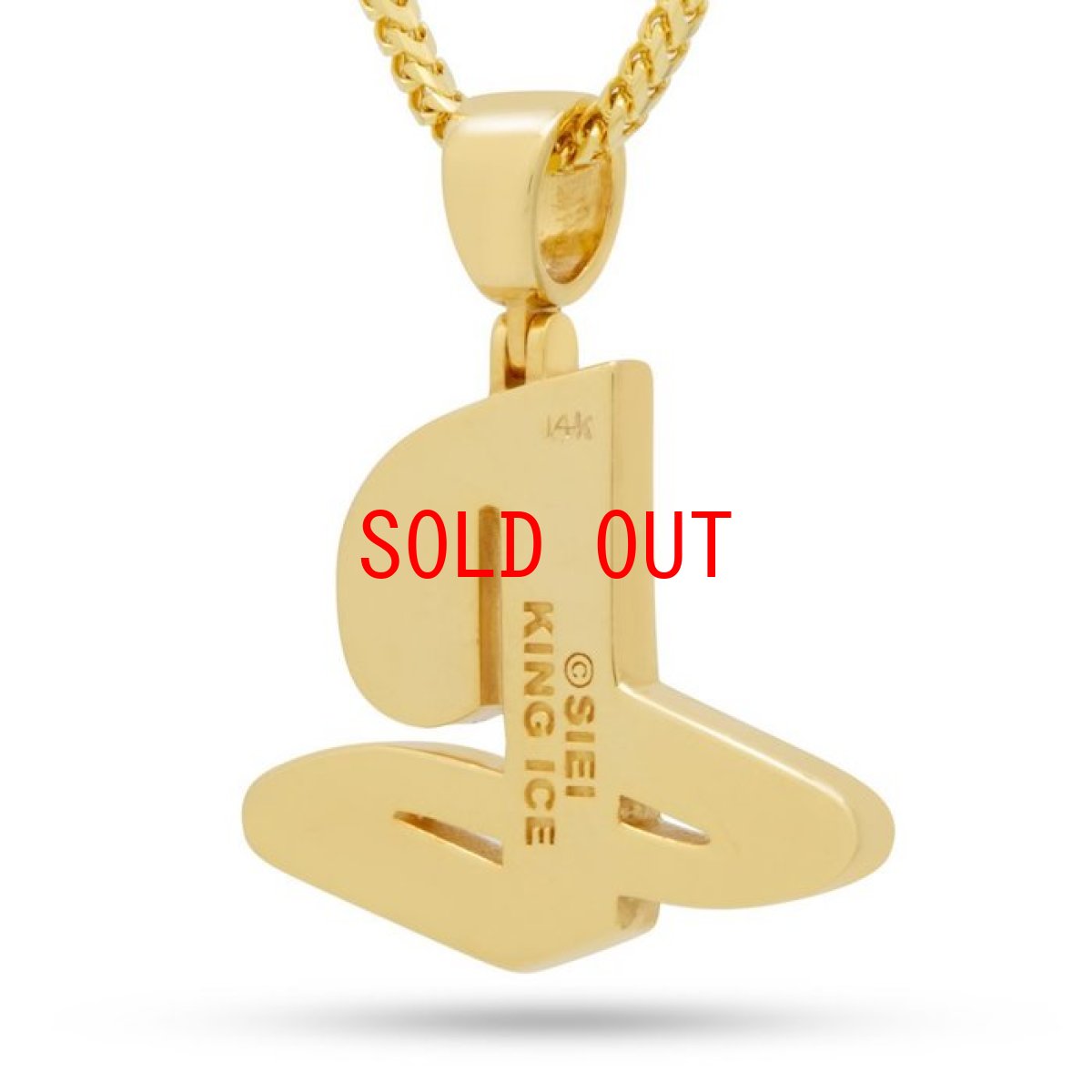 画像2: × PlayStation Iced Out Classic PS Logo Necklace 14K Gold Single Row プレイステーション ネックレス ゴールド プレステ 50cm チェーン (2)