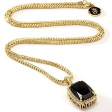 画像3: 14K Gold Onyx Crown Necklace ネックレス オニキス  (3)