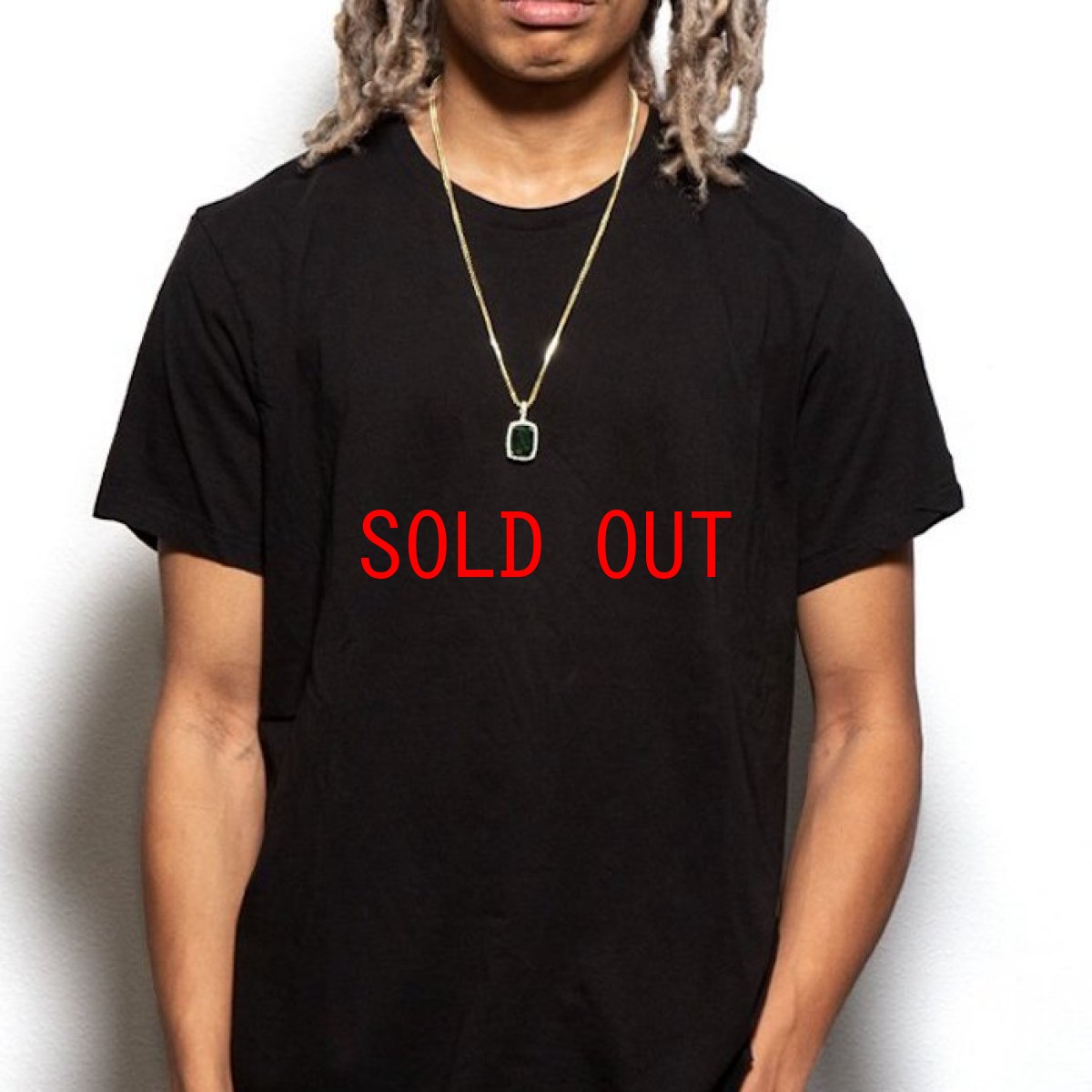 画像3: 14K Gold Emerald & Onyx Crown Necklace ネックレス エメラルド オニキス  (3)