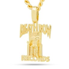 画像1: × Death Row Records Classic Logo Necklace 14K Gold デスロウ ネックレス ゴールド (1)