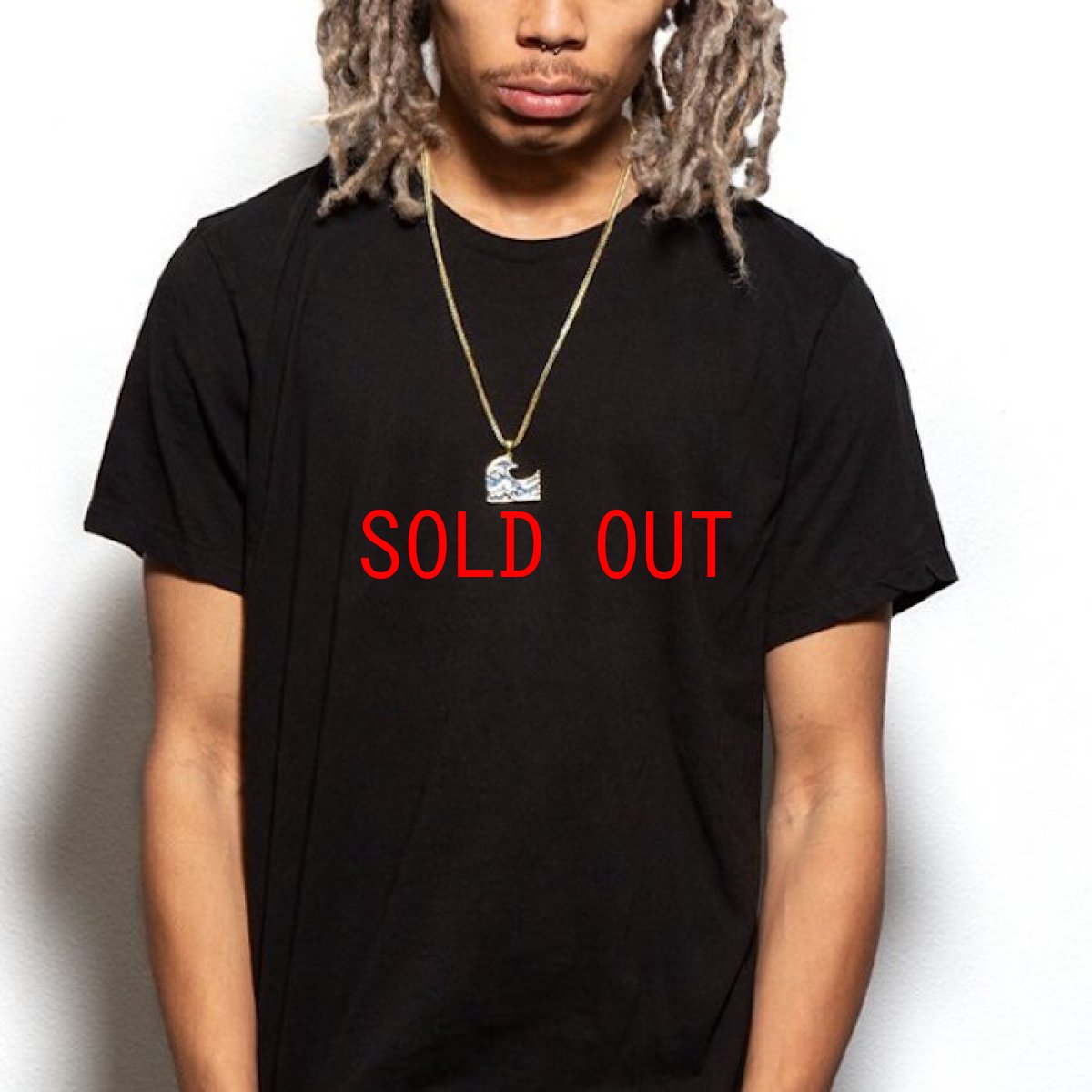 画像5: 14K Gold Plated Great Wave Necklace ネックレス ゴールド 64cm チェーン 波 ウェーブ 真鍮 葛飾 北斎 浮世絵 Ukiyoe Hokusai Katsushika ネックレス  (5)