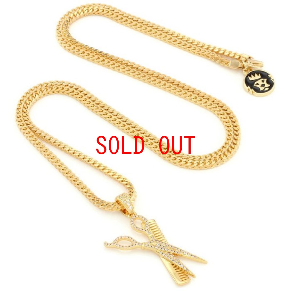 画像3: Barber Shop Comb and Scissors Necklace バーバー ショップ コーム ネックレス チェーン (3)