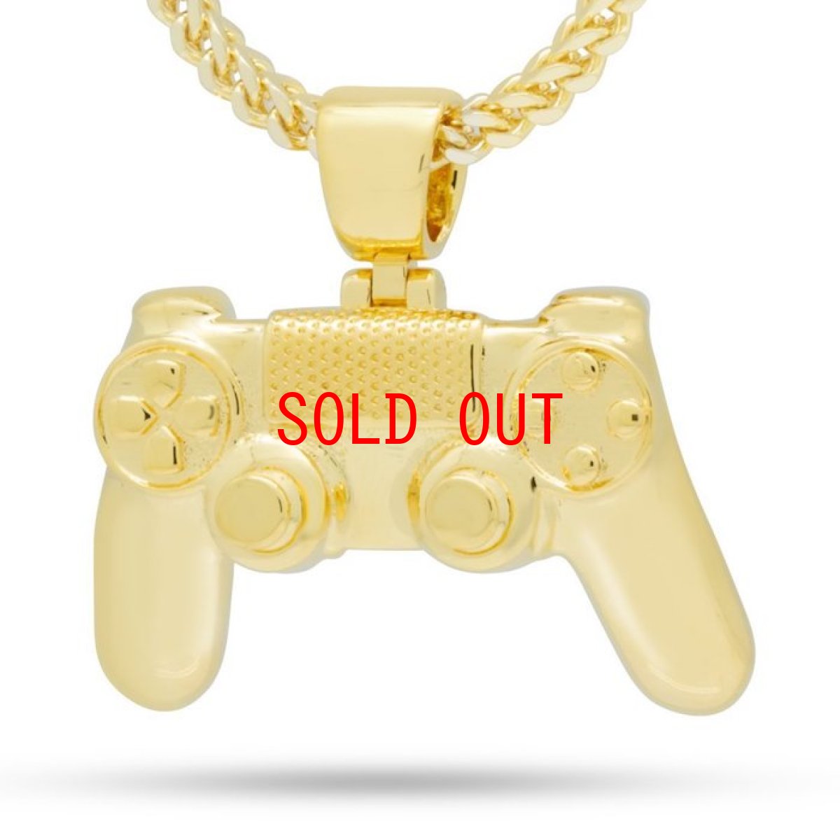 画像1: × PlayStation Controller Necklace 14K Gold Single Row コントローラー プレイステーション ネックレス ゴールド プレステ 50cm チェーン (1)