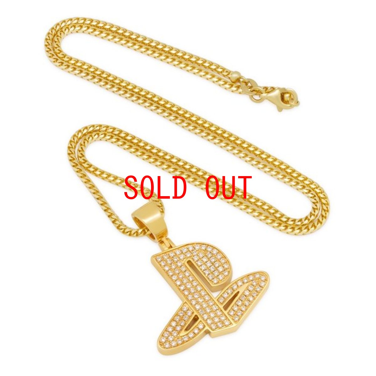 画像4: × PlayStation Iced Out Classic PS Logo Necklace 14K Gold Single Row プレイステーション ネックレス ゴールド プレステ 50cm チェーン (4)