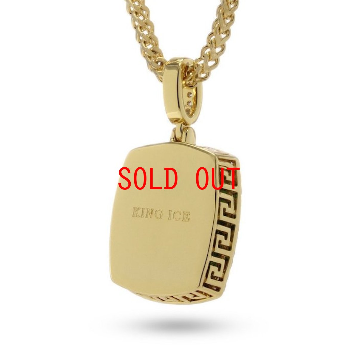 画像2: 14K Gold Emerald & Onyx Crown Necklace ネックレス エメラルド オニキス  (2)