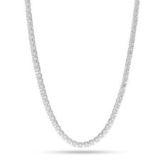 画像2: Tennis Chain Necklace 4mm 14K Gold Silver ネックレス ゴールド テニス チェーン  (2)