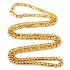 画像3: Miami Cuban Curb Chain Necklace 5mm Stainless Steel 14K Gold plating ネックレス マイアミ キューバン ゴールド リンク チェーン (3)
