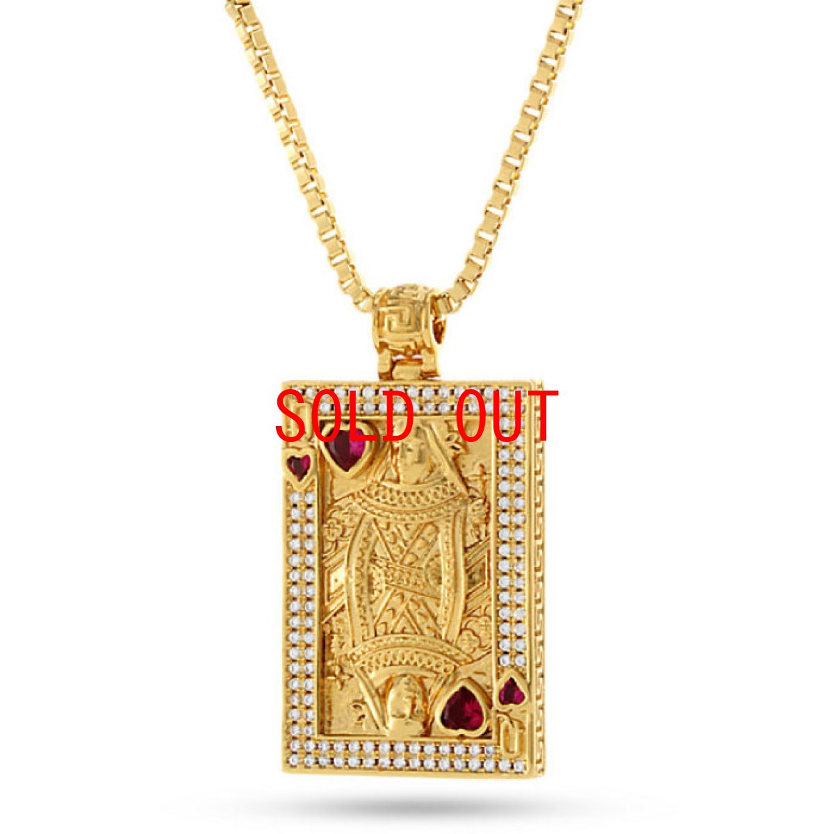 画像2: Suicide King Necklace 14K Gold Trump ネックレス トランプ ハート キング (2)