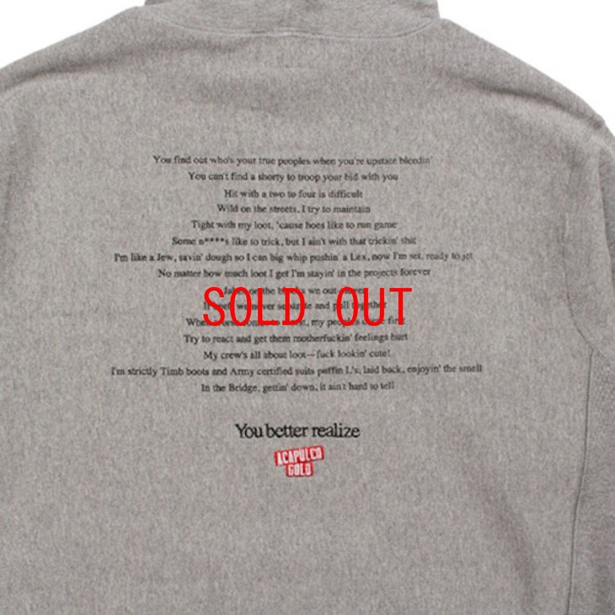 画像4: Better Realize Sweat Hoodie ヘビーウエイト スウェット フーディー Mobb Deep The Infamous (4)