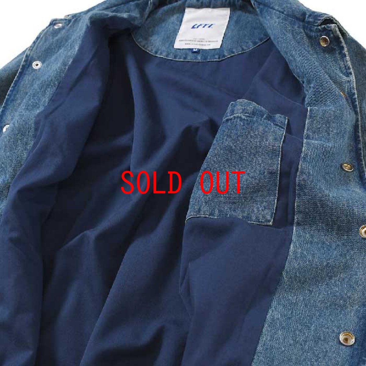 画像4: Logo Washed Denim Coach Jacket コーチ ジャケット by Lafayette ラファイエット  (4)