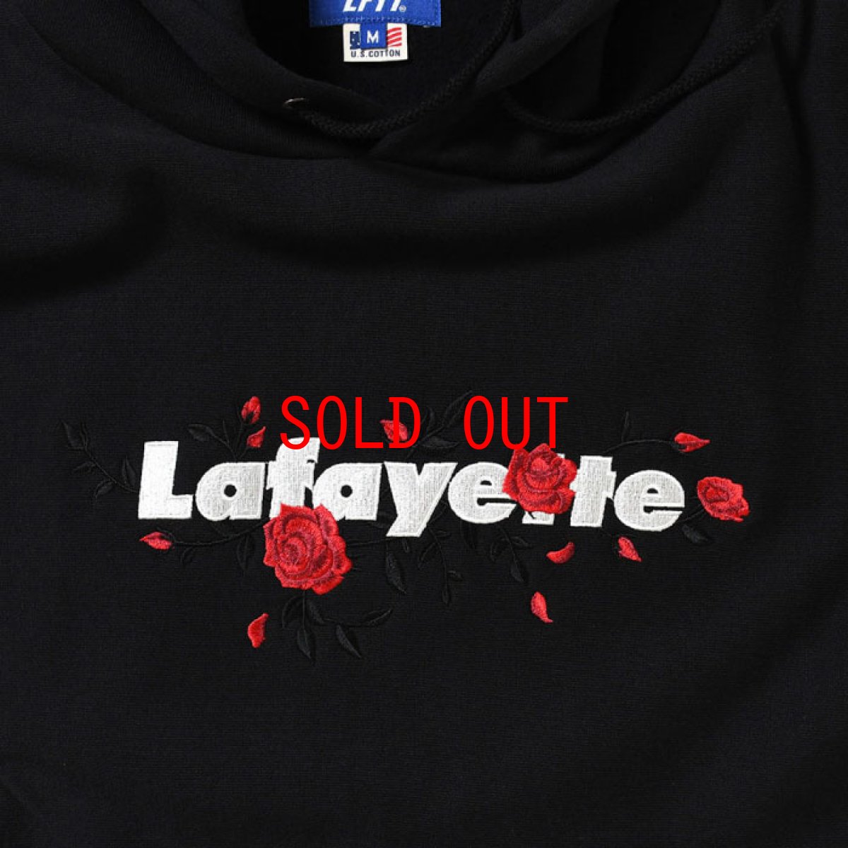 画像8: Rose Logo US Cotton Hooded Sweatshirt プルオーバー ローズ ロゴ パーカー by Lafayette ラファイエット  (8)