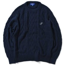 画像2: Cotton Cable Knit Sweater コットン ケーブル ニット セーター by Lafayette ラファイエット  (2)