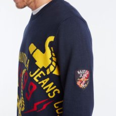 画像2: Anchor Crew Neck Knit Sweater アンカー クルーネック コットン ニット ノーチカ セーター (2)