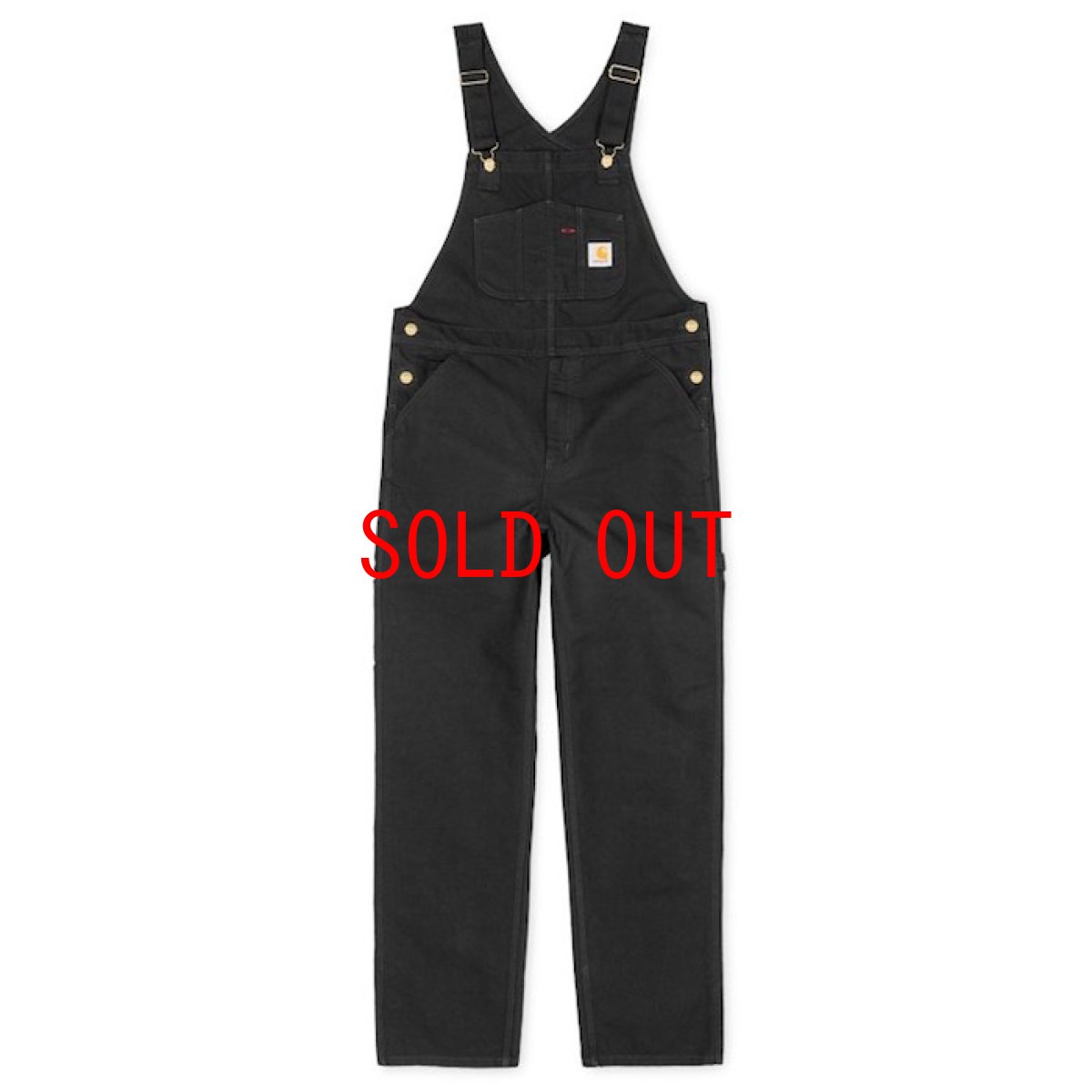 画像2: Bib Overall Black ビブ オーバーオール ブラック (2)