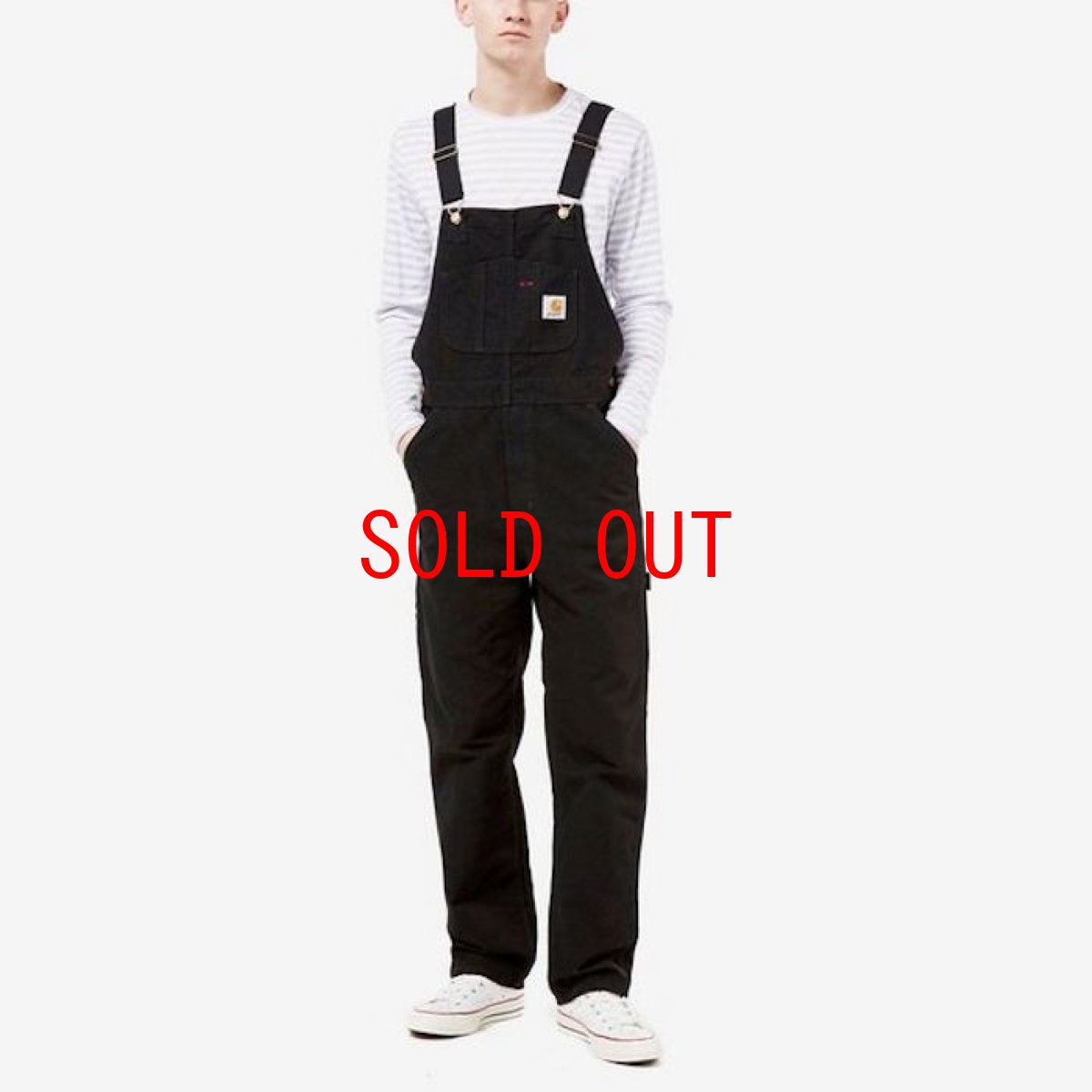 画像1: Bib Overall Black ビブ オーバーオール ブラック (1)