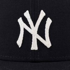 画像4: × Aime Leon dore(エイメ レオン ドレ) LP 59Fifty Cap NewYork Yankees Chain Stitch Navy ニューヨーク ヤンキース Kith ネイビー ホワイト (4)