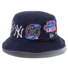 画像1: NewYork Yankees Bucket Hat バケット ハット 帽子 MLB 公式 Official (1)