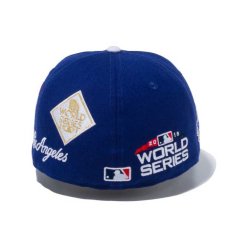 画像2: 59Fifty Los Angeles Dodgers World Series Allover Patch Cap 全面 刺繍 デザイン ロサンゼルス ドジャース ワールド シリーズ キャップ 帽子 MLB 公式 Official (2)