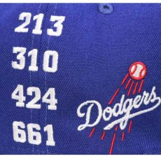 画像4: 59Fifty Los Angeles Dodgers Cap Dark Royal Blue White ロサンゼルス ドジャース US 全面 刺繍 ヤシの木 デザイン キャップ 帽子 MLB 公式 Official 海外限定 (4)