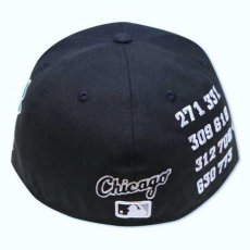 画像2: 59Fifty Chicago White Sox Cap Black White シカゴ・ホワイトソック US 全面 刺繍 デザイン キャップ 帽子 MLB 公式 Official 海外限定 (2)